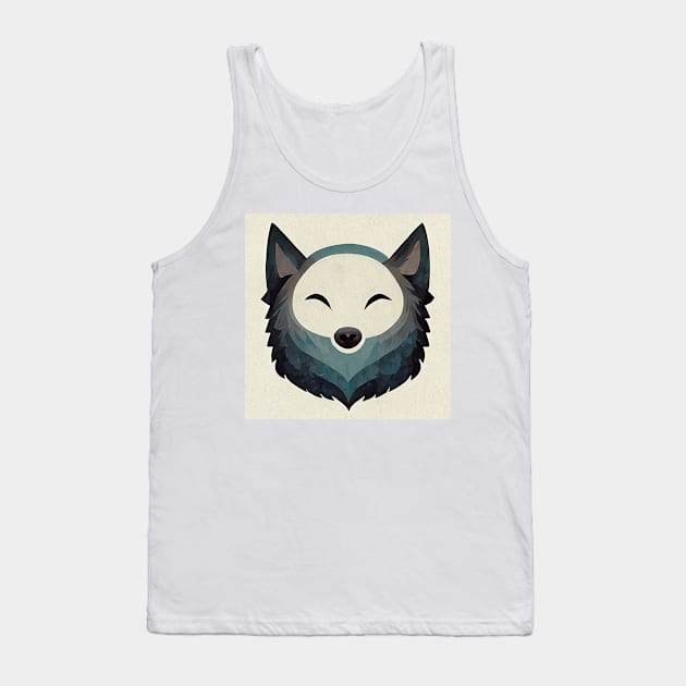 Cute Wolf Design Tank Top by RichieDuprey